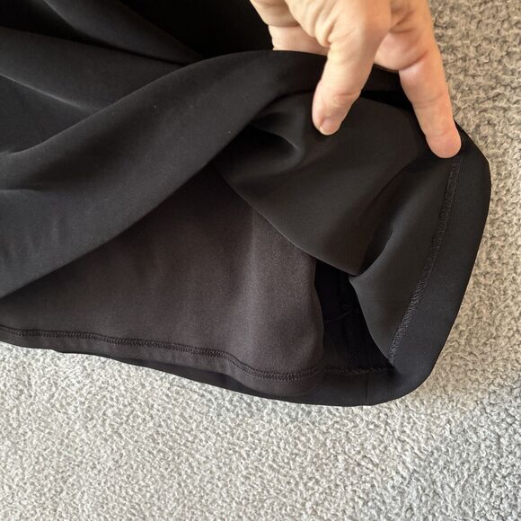 Lauren Ralph Lauren Dress Medium 10 Keyhole Neck 3/4 Sleeve Knee Length Black - Picture 7 of 15